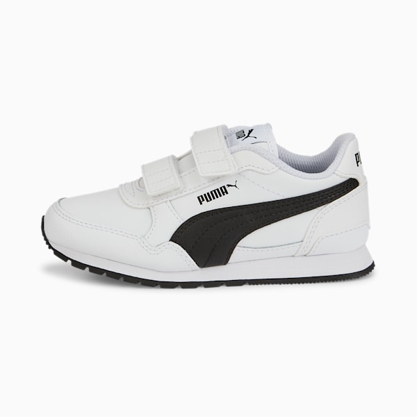 Tenis para niños ST Runner v3 Leather, Puma White-Puma Black, extralarge