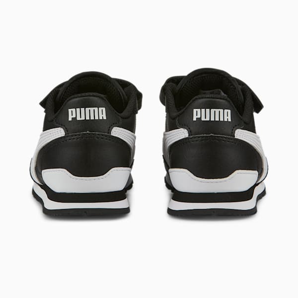 ST Runner v3 Leather Little Kids' Sneakers, Puma Black-Puma White, extralarge
