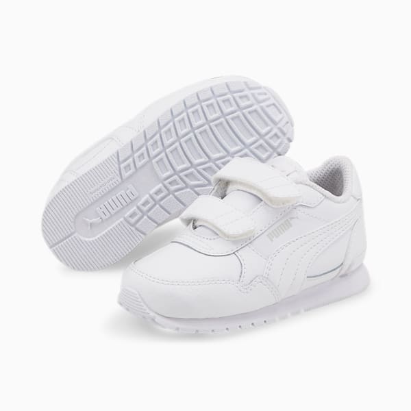 ST Runner v3 Leather Toddler Shoes, Puma White-Puma White, extralarge