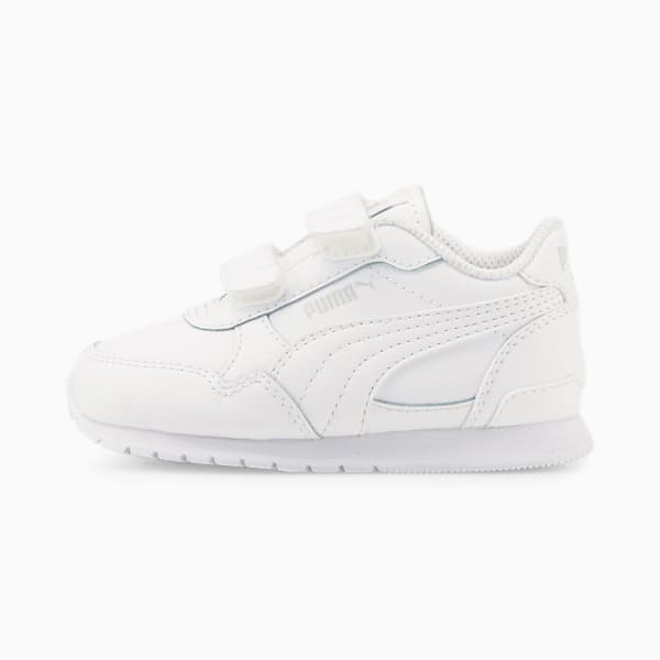 ST Runner v3 Leather Toddler Shoes, Puma White-Puma White, extralarge