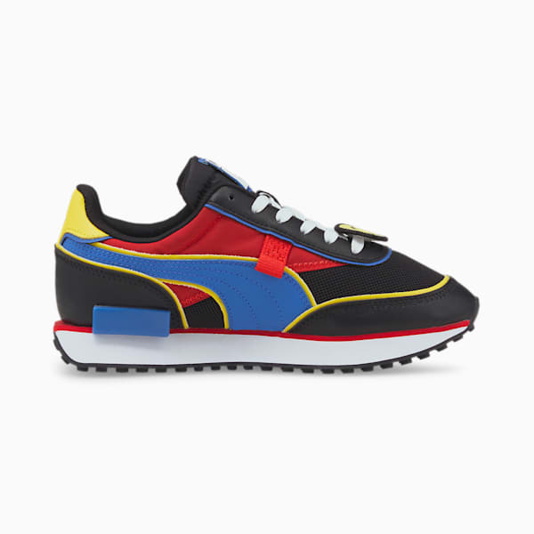 PUMA x SMILEY WORLD Future Rider Youth Sneakers, Puma Black-Royal Blue, extralarge-IND