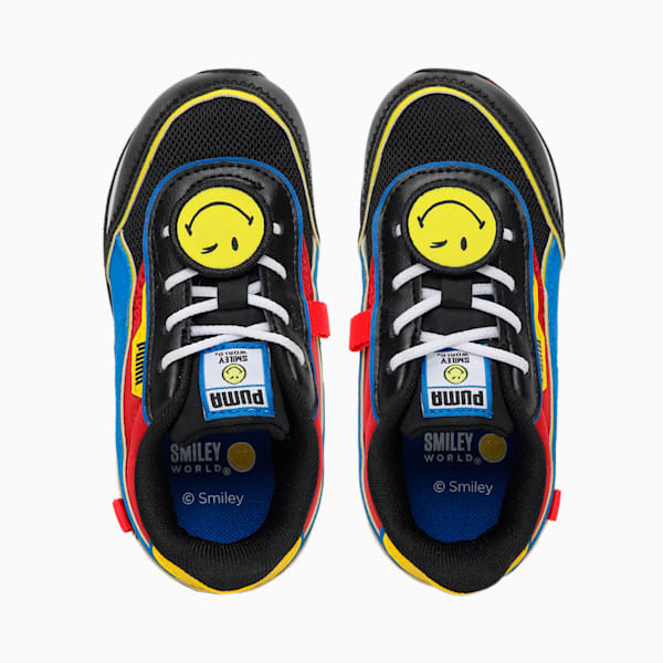 PUMA x SMILEY WORLD Future Rider Babies' Sneakers, Puma Black-Royal Blue, extralarge-IND