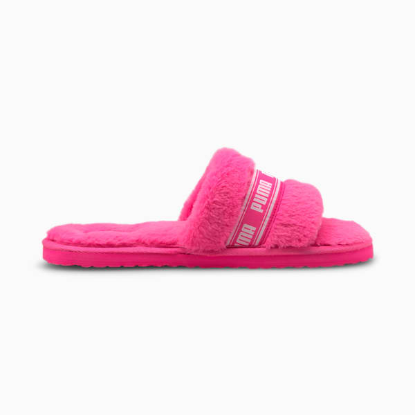 Pantunflas Fluff, Fluo Pink-Puma White, extralarge