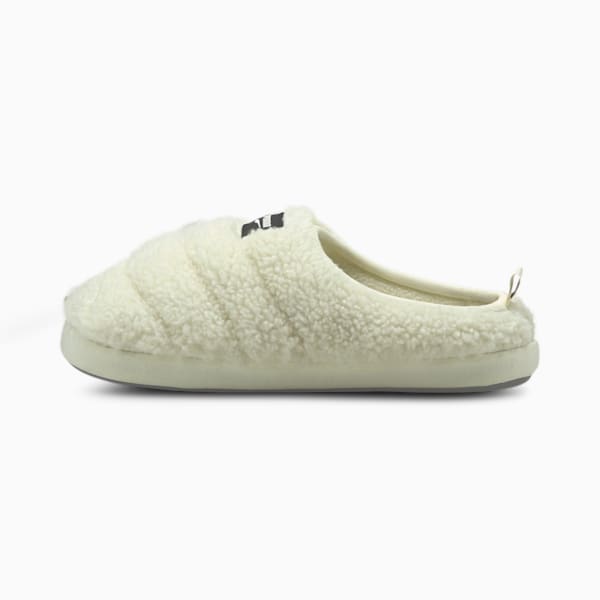 Scuff Sherpa Slippers, Whisper White-Puma Black