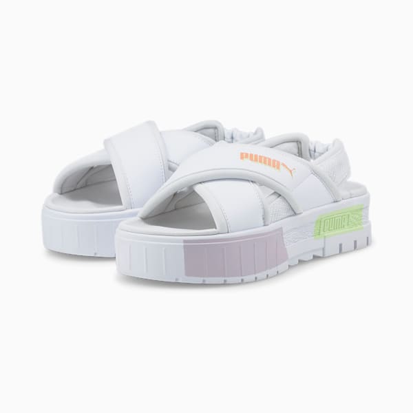 Mayze Mismatched Women's Sandals, Puma White-Nimbus Cloud