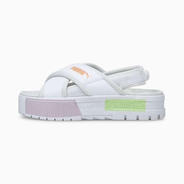 Mayze Mismatched Women's Sandals, Puma White-Nimbus Cloud, extralarge