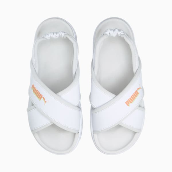 Mayze Mismatched Women's Sandals, Puma White-Nimbus Cloud, extralarge