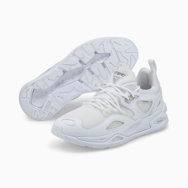 TRC Blaze Triple Unisex Sneakers, Puma White-Puma Silver