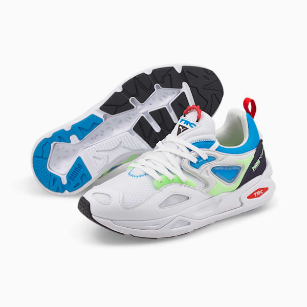 TRC Blaze Tech Sneakers, Puma White-Ocean Dive, extralarge-IND