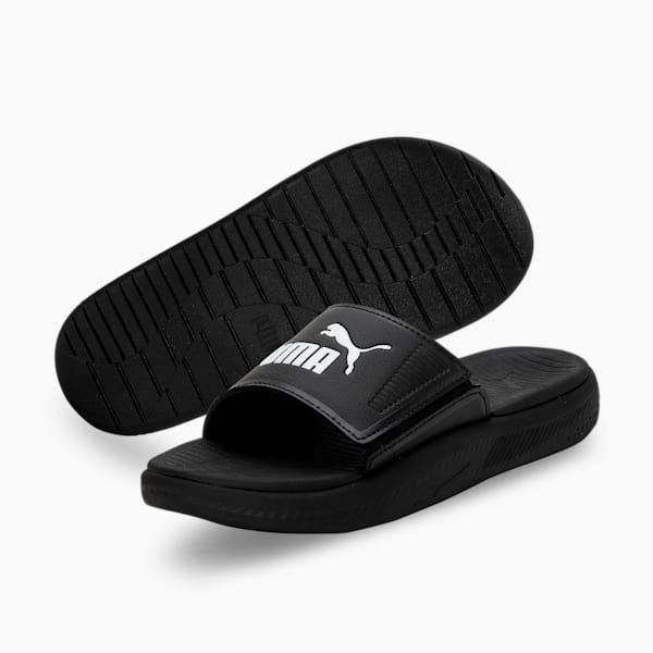 SOFTRIDE Youth Slides, Puma Black-Puma White, extralarge-IND