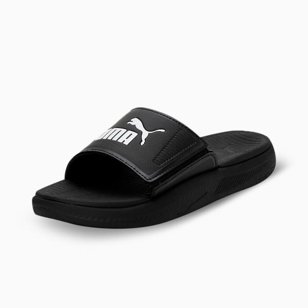 SOFTRIDE Youth Slides, Puma Black-Puma White, extralarge-IND