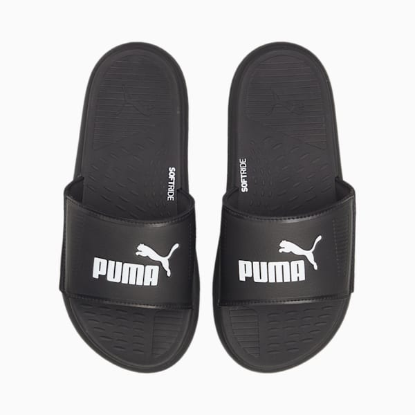 Sandalias Softride Slide para niños grandes, Puma Black-Puma White