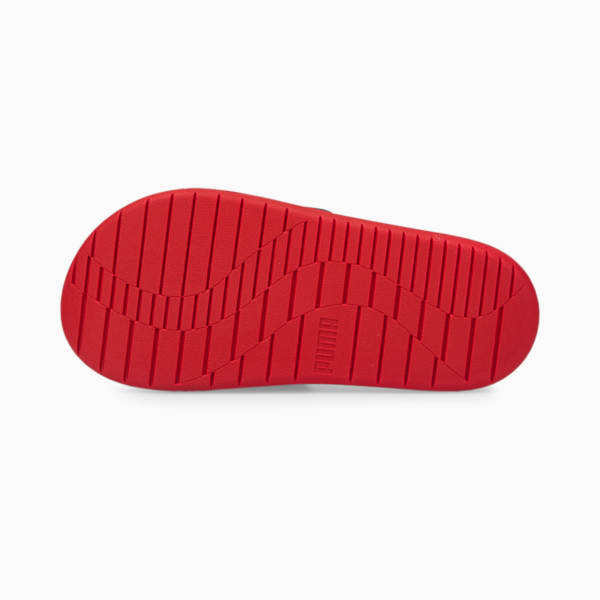 Softride Slide Sandals Big Kids, Puma Black-High Risk Red, extralarge