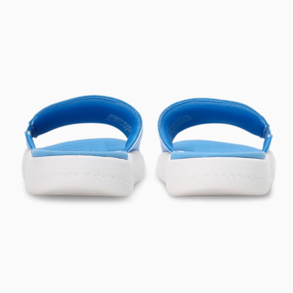 SOFTRIDE Youth Slides, Dusky Blue-PUMA White, extralarge-IND