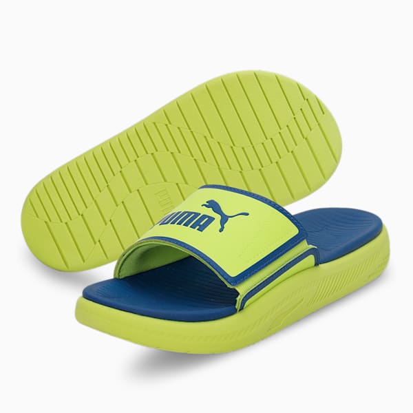SOFTRIDE Youth Slides, Lime Smash-Clyde Royal, extralarge-IND