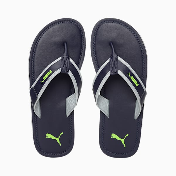Tsukisho V2 Men's Flip-Flops, Peacoat-Quarry-Limepunch, extralarge-IND