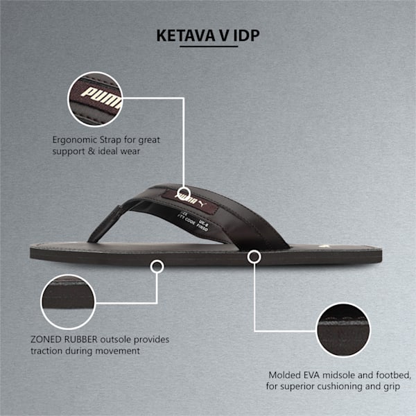 Ketava V Men's Flip-Flops, Peacoat-Limepunch, extralarge-IND