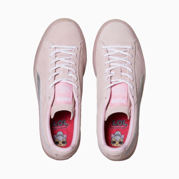 PUMA x L.O.L. Surprise! Suede Kitty Queen Sneakers Big Kids, Pink Lady, extralarge