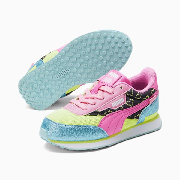 PUMA x L.O.L. Surprise! Future Rider VRQT Little Kids' Sneakers, ARUBA BLUE-Luminous Pink, extralarge