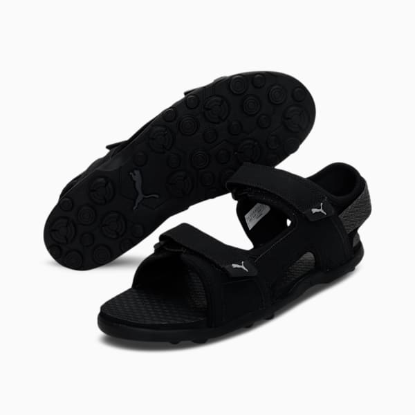Champ V2 Men's Sandals, Puma Black-Silver, extralarge-IND