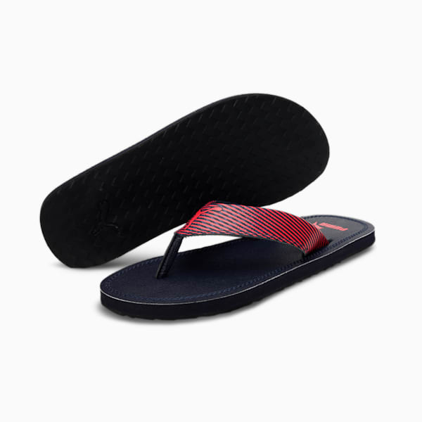 Flash Cat V2 Unisex Flip Flops, Peacoat-High Risk Red, extralarge-IND