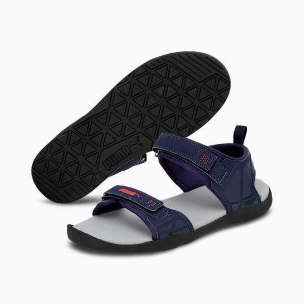 Path Reload Men's Sandals, PUMA Navy-Cool Mid Gray-PUMA Red, extralarge-IND