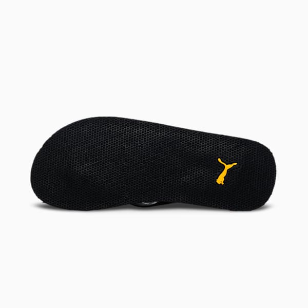 Puma black and yellow slippers store
