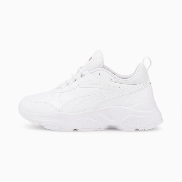 Cassia SL Women's Sneakers, Puma White-Puma White-Puma Team Gold, extralarge