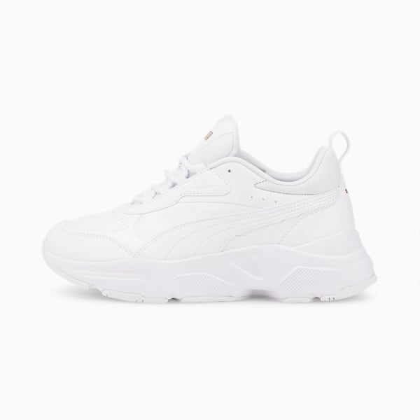 Tenis para mujer Cassia SL, Puma White-Puma White-Puma Team Gold, extralarge