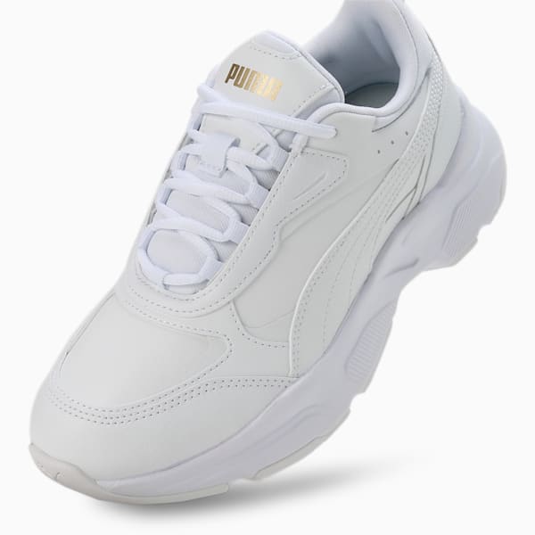 Cassia SL Women's Shoes, Puma White-Puma White-Puma Team Gold, extralarge-IND