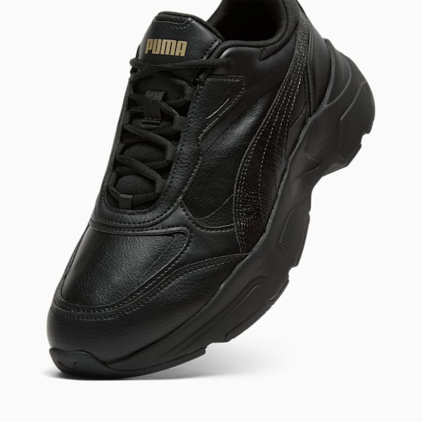 Cassia SL Women's Sneakers, Puma Black-Puma Black-Puma Team Gold, extralarge