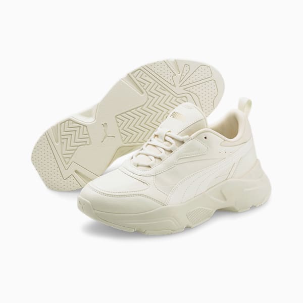 Cassia SL Women's Shoes, Pristine-Pristine-Puma Team Gold, extralarge-IND