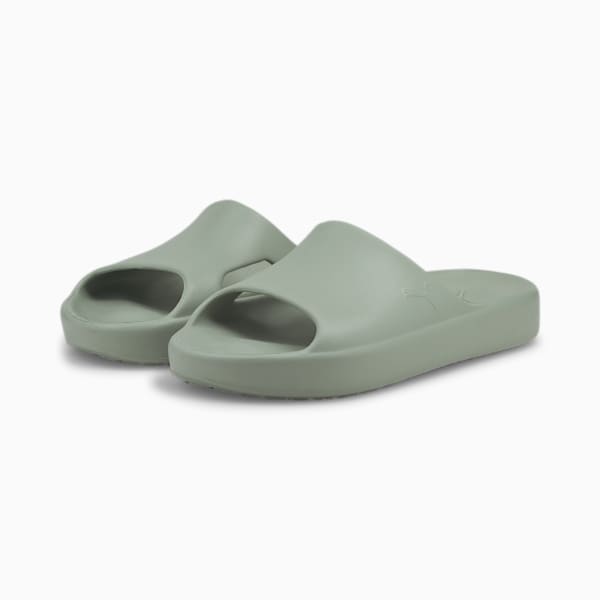 Shibui Cat Unisex Slides, Green Fog-Green Fog, extralarge-IND