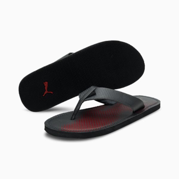 Keru Men's Flip Flops, QUIET SHADE-Intense Red-Puma Black, extralarge-IND
