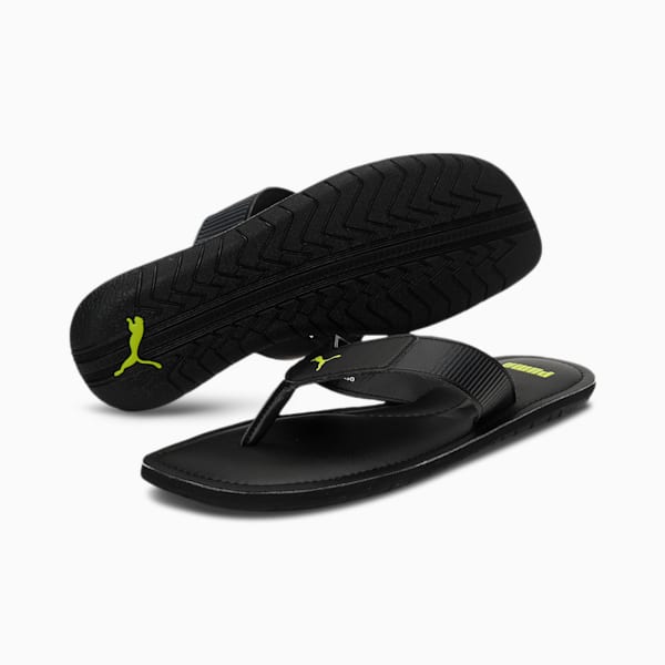 Caper V3 Men's Flipflops, Puma Black-Limepunch, extralarge-IND