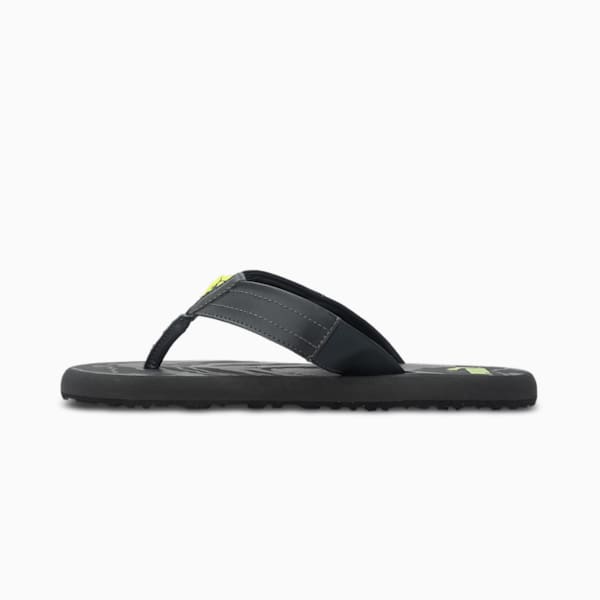 Oleum Reload Men's Flip-Flops, Dark Shadow-Limepunch, extralarge-IND