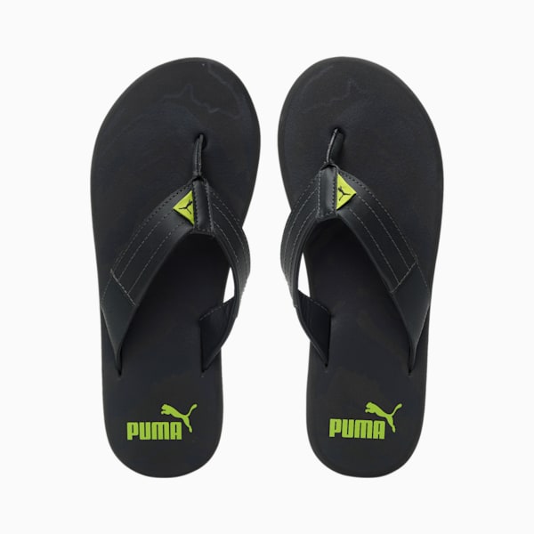 Oleum Reload Men's Flip-Flops, Dark Shadow-Limepunch, extralarge-IND