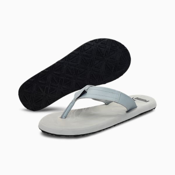 Oleum Reload Men's Flip-Flops, Quarry-Puma Black, extralarge-IND