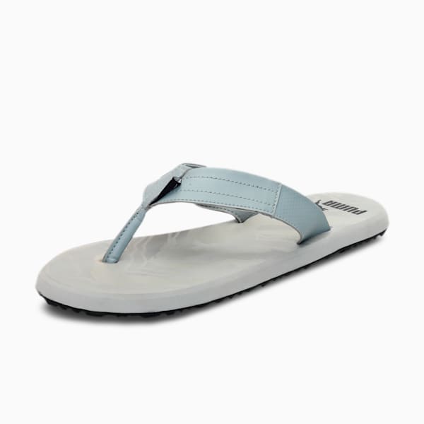 Oleum Reload Men's Flip-Flops, Quarry-Puma Black, extralarge-IND