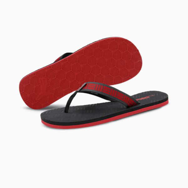 Denis V2 Unisex Flip Flops, Dark Shadow-Urban Red, extralarge-IND