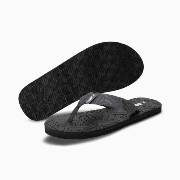 Viktor V2 Men's Flip Flops, Dark Shadow-Puma Black-Puma White, extralarge-IND