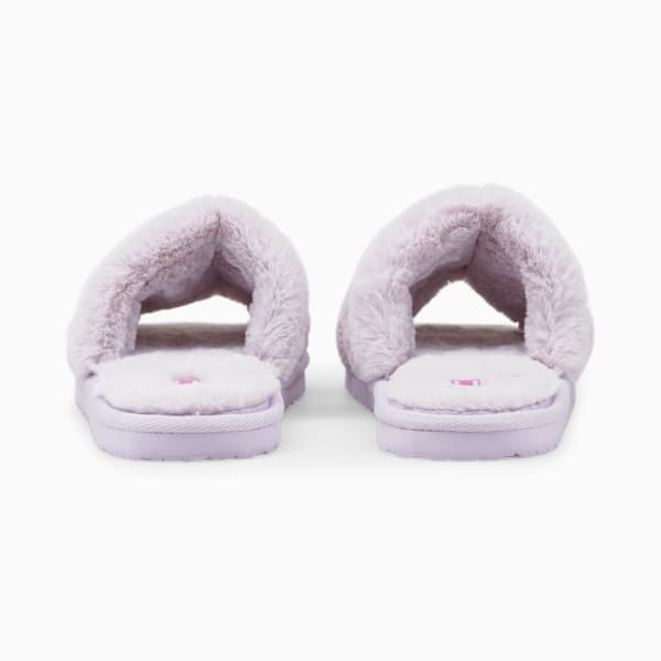 Fluff Slide Shoes Big Kids, Lavender Fog-Opera Mauve, extralarge