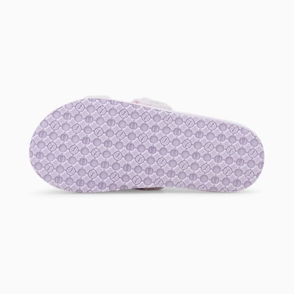 Fluff Slide Shoes Big Kids, Lavender Fog-Opera Mauve, extralarge