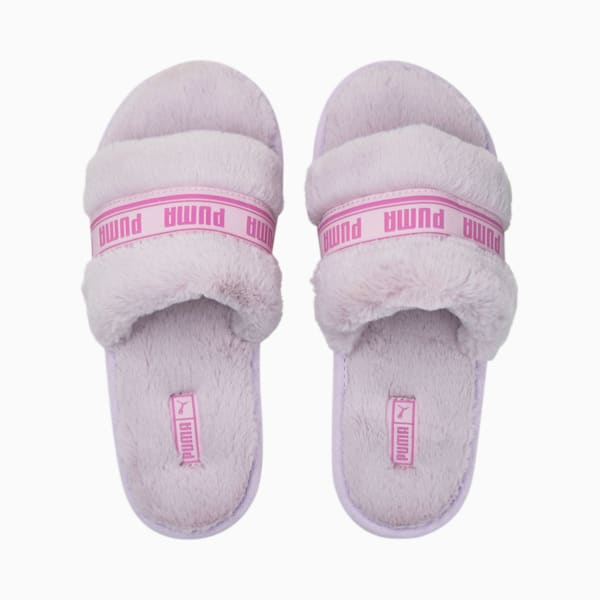 Fluff Slide Shoes Big Kids, Lavender Fog-Opera Mauve, extralarge