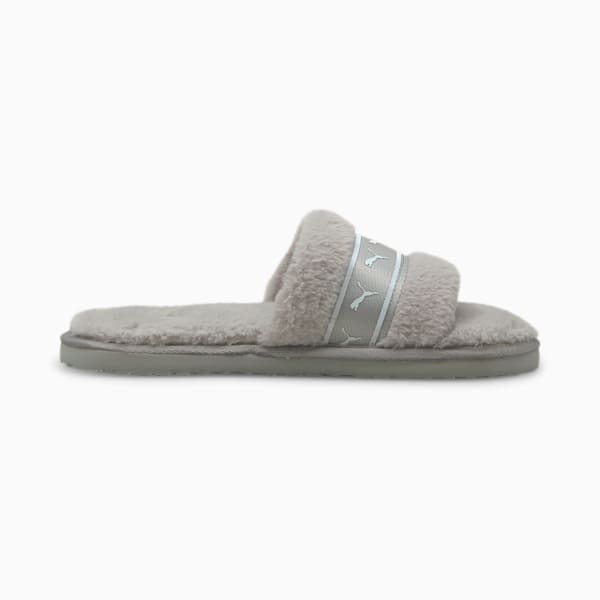 Fluff Remix Slides Big Kids, Nimbus Cloud-Puma White, extralarge