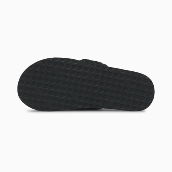 ウィメンズ プーマ フラッフ フリップ BX スリッパ, Puma Black-Puma Team Gold, extralarge-JPN
