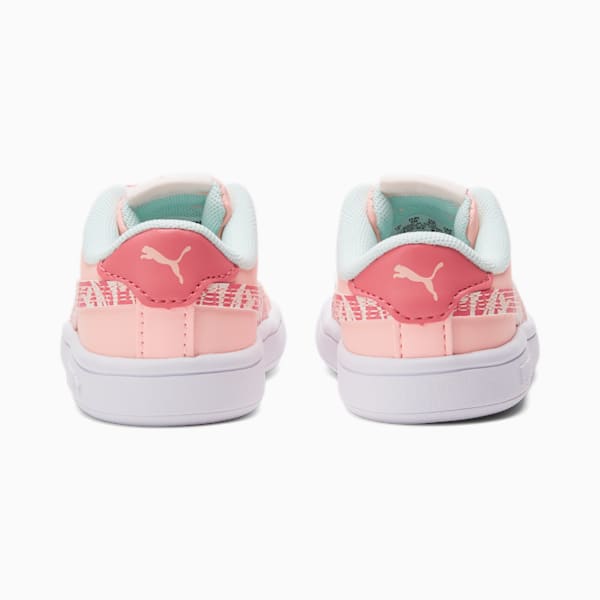 PUMA Smash V2 Flamingo Toddlers' Shoes, Sun Kissed Coral-Elektro Peach-Pearl, extralarge