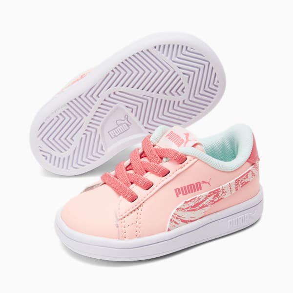 PUMA Smash V2 Flamingo Toddlers' Shoes, Sun Kissed Coral-Elektro Peach-Pearl, extralarge