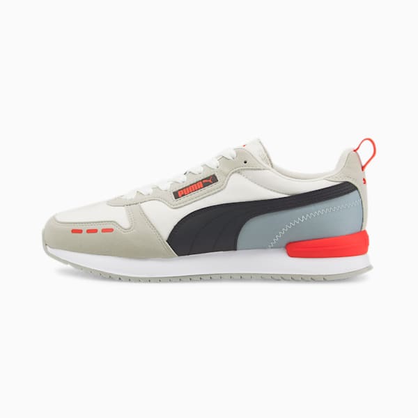 R78 Mesh Trainers, Vaporous Gray-Puma Black-Gray Violet-High Risk Red