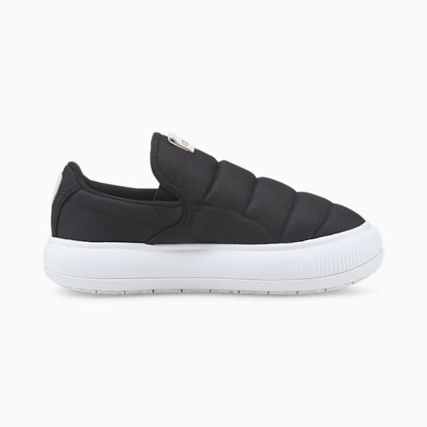 Tenis para mujer de lona sin agujetas Suede Mayu, Puma Black-Puma White, extralarge